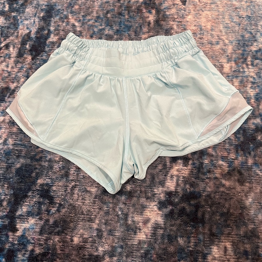 Cyan Blue Lululemon Hotty Hot 2.5 Shorts